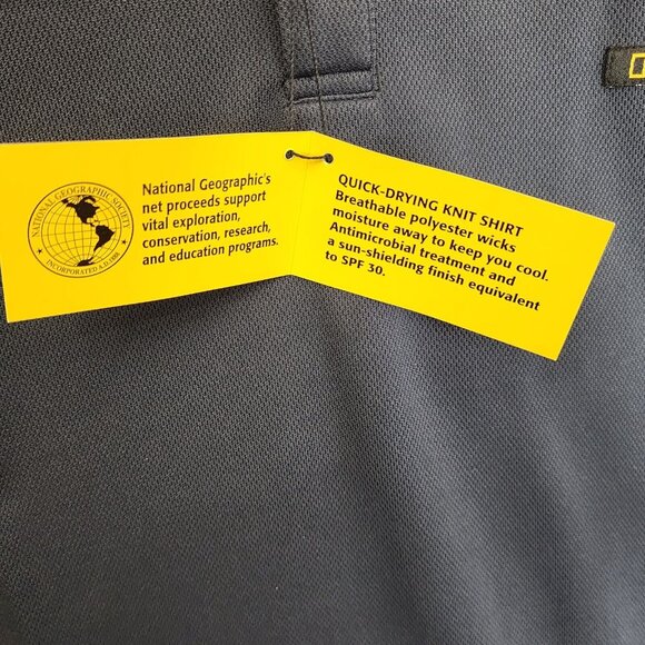 National Geographic Polo Shirt Mens XL‎ Long Sleeve Quick Drying Knit XL - Picture 9 of 13